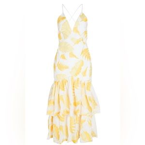 Acler trappers tiered embroidered dress